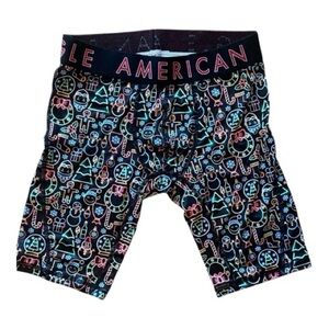American Eagle Comfy Neon Christmas Boxer Brief Size XS Black XS Casual